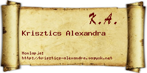 Krisztics Alexandra névjegykártya
